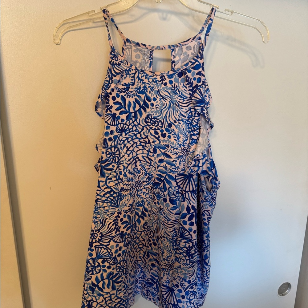 Lilly Pulitzer Blue and White Tank Top